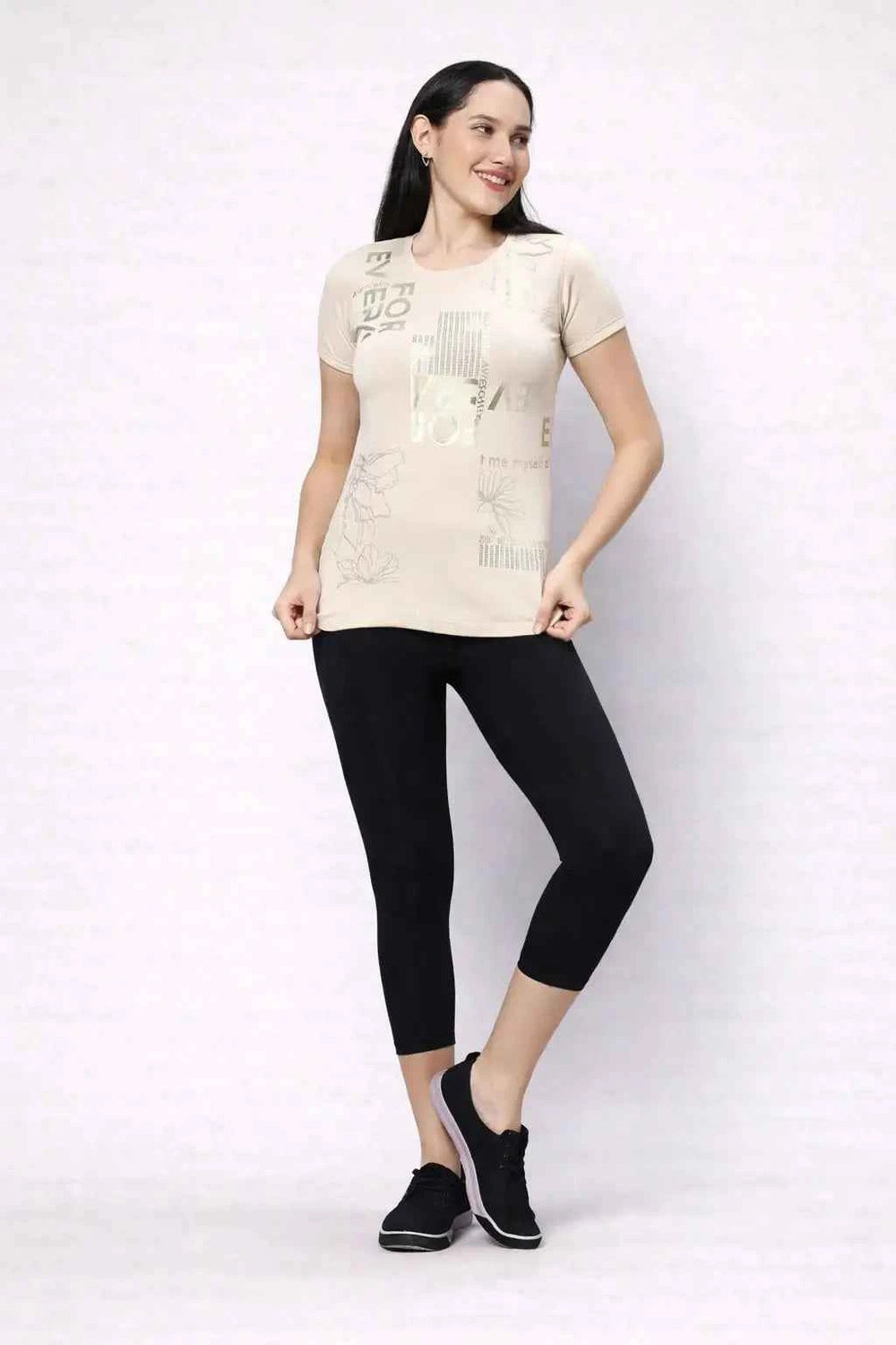 Half Sleeves Relaxed Fit T-Shirt