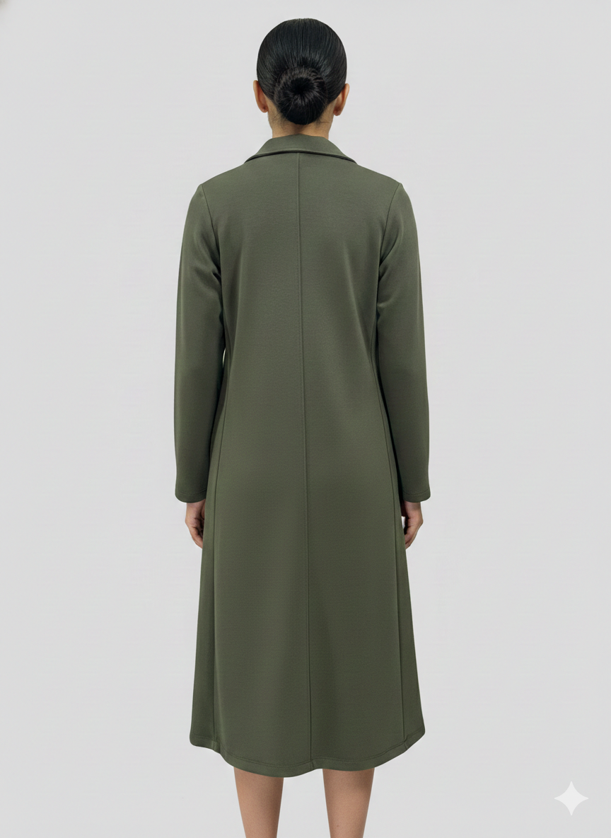 Women’s Olive Green Solid Long Kurta