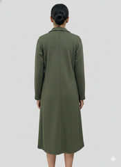 Women’s Olive Green Solid Long Kurta