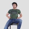 Green & Grey Half Sleeve T-shirt Men - ASTRON