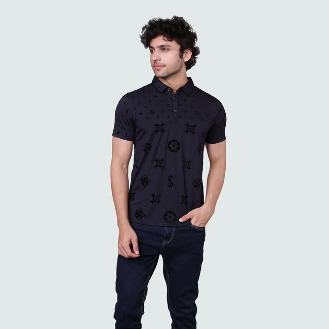 Collared Neck Party Wear Design Men T-shirt - ASTRON