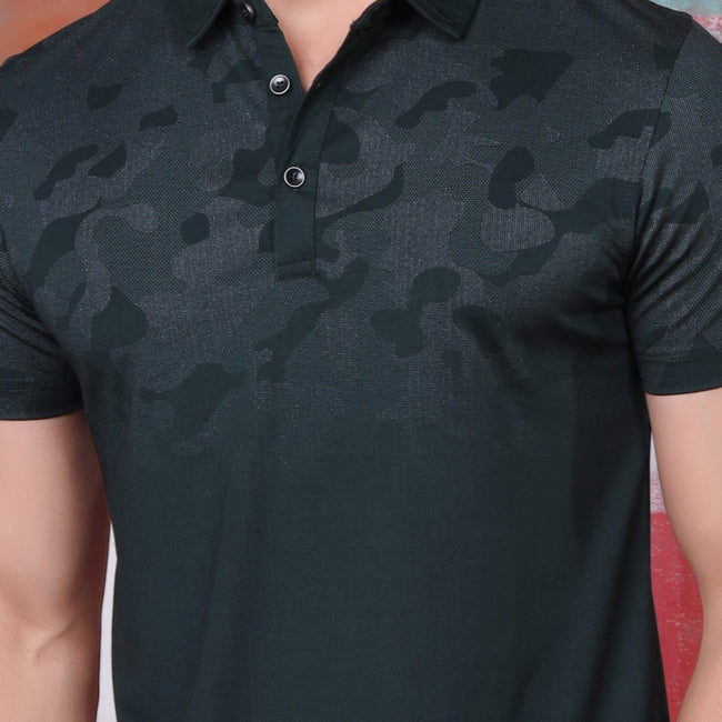 Polo T-shirt Camouflage Gradient Print For Men