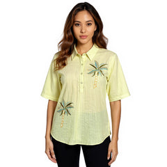 Astron –Shirt with Palm Tree Embroidery For Women