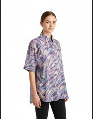 Astron – Abstract Swirl Print Shirt For Women