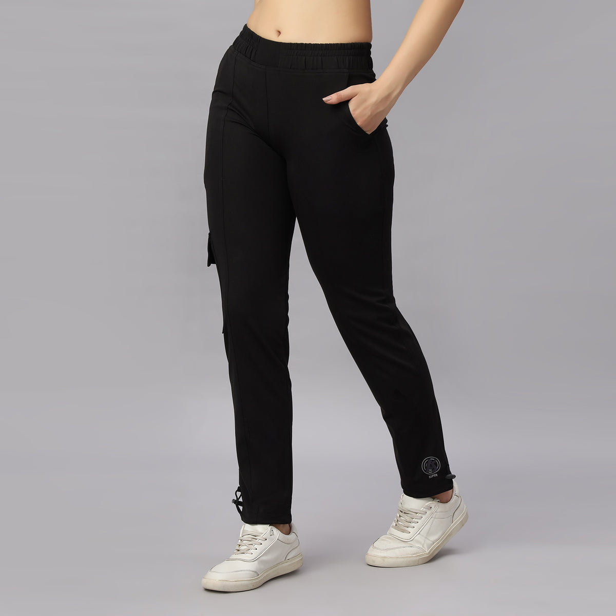Two Tone Fabrics Women's Four Way Stretchable Track Pant.