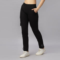 Four Way Stretched Comfort Fit Women's Track Pant With 3 Pockets.