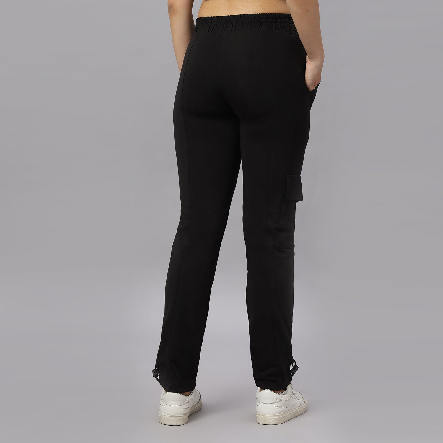 Four Way Stretched Comfort Fit Women's Track Pant With 3 Pockets.