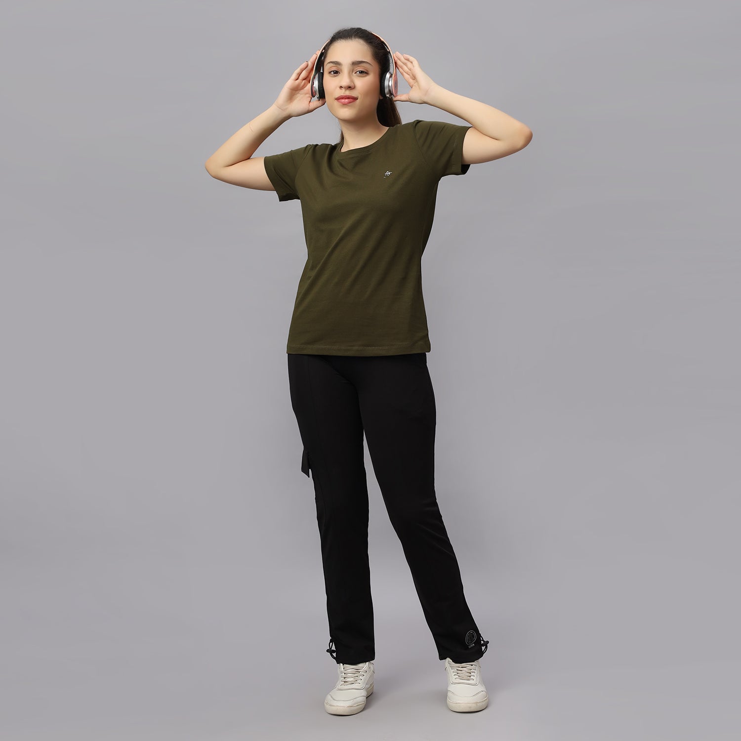 Four Way Stretched Comfort Fit Women's Track Pant With 3 Pockets.