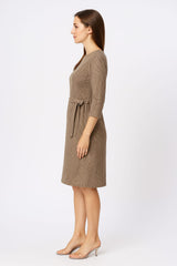 Astron - Round Neck Midi Dress For Women