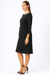 Astron - Round Neck Midi Dress For Women