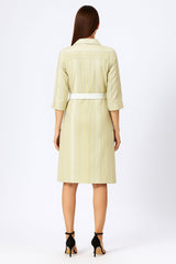 Astron - Button Front Closure Shirt Dress For Women