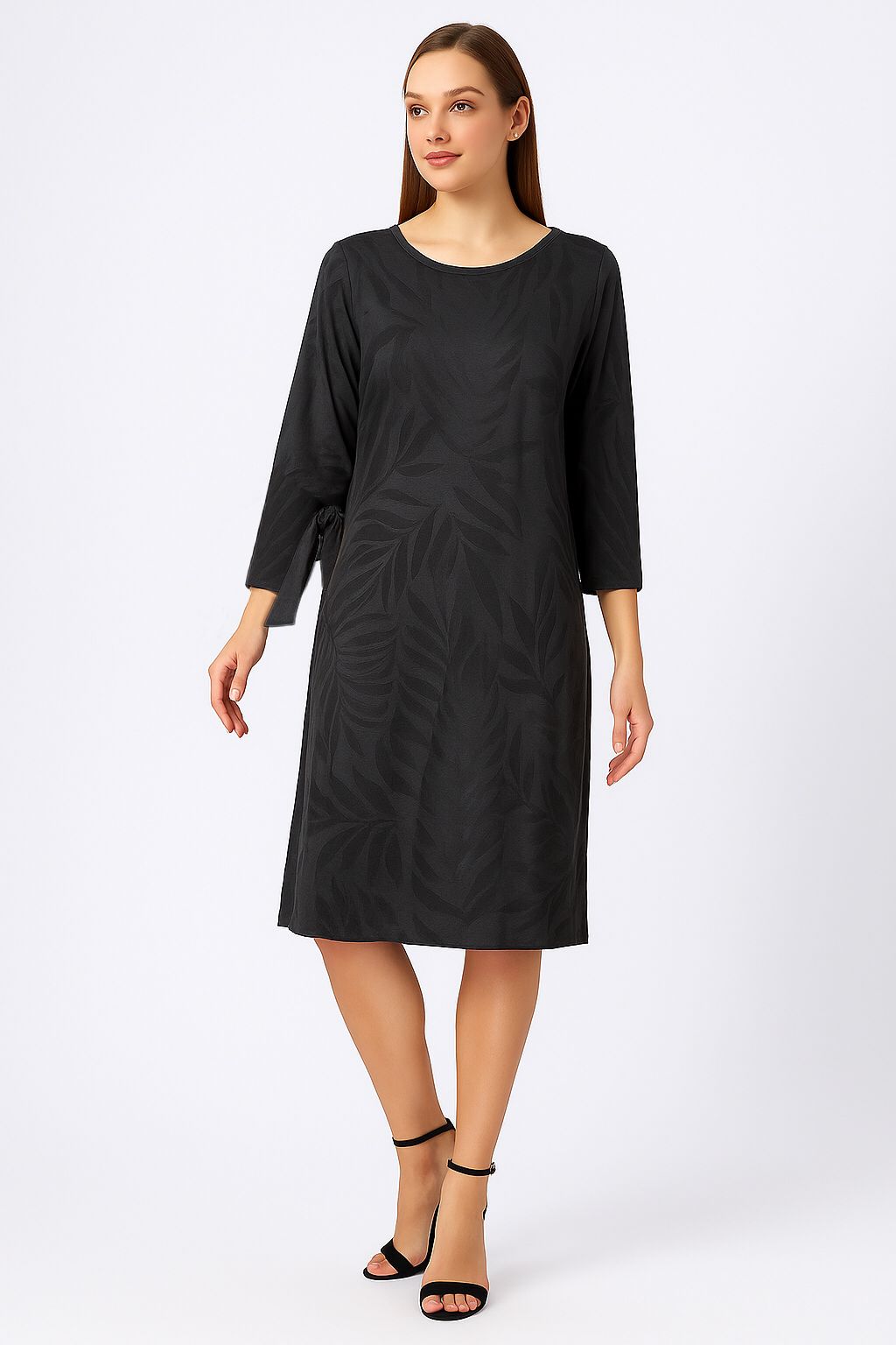Astron - Round Neck Midi Dress For Women