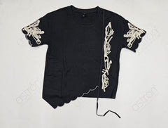 Women’s Embroidered Scallop Hem Top