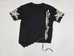 Women’s Embroidered Scallop Hem Top - ASTRON