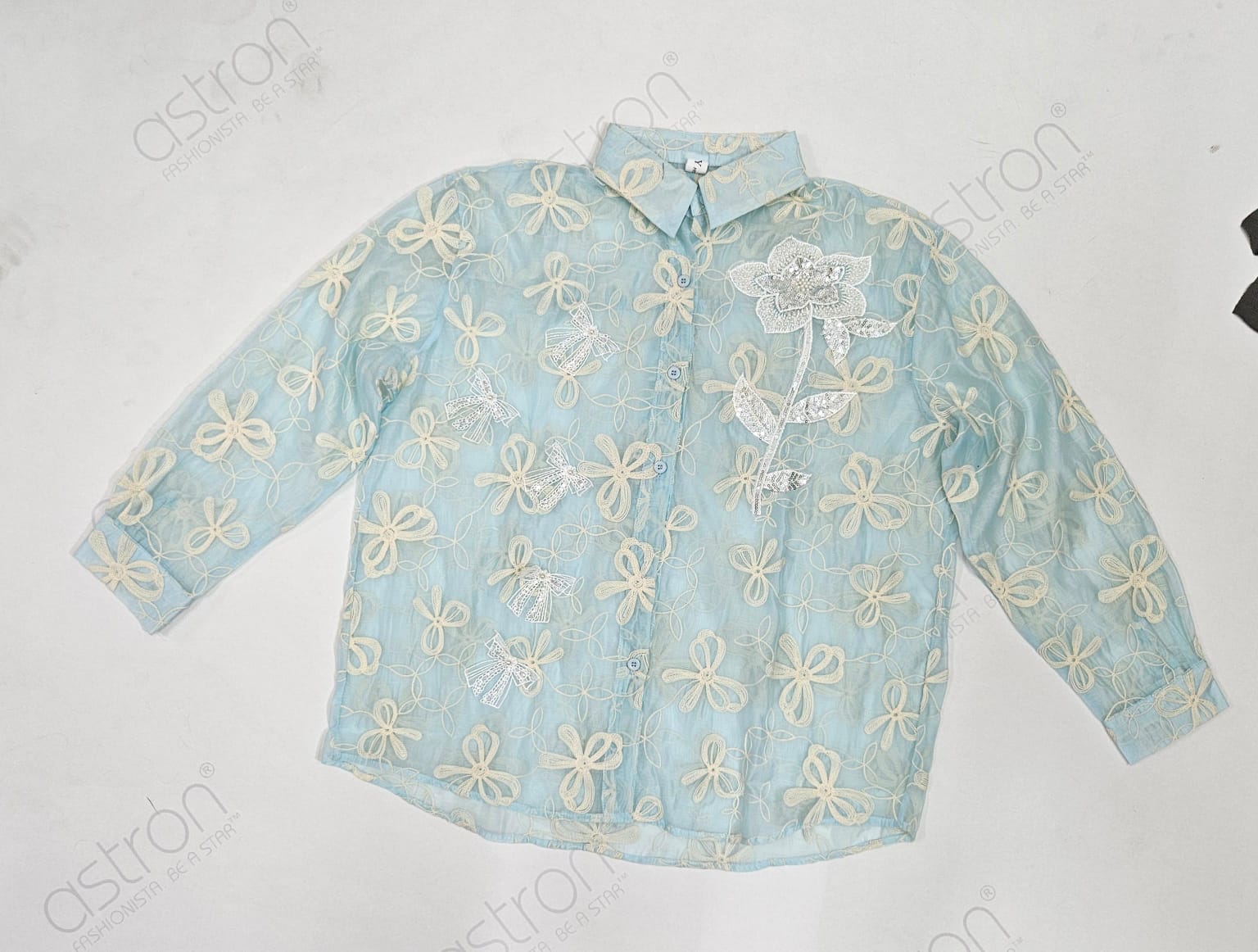 Women’s Embroidered Sheer Shirt