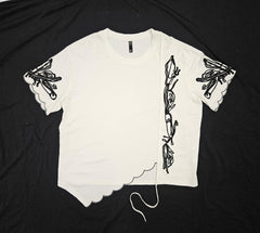 Women’s Embroidered Scallop Hem Top