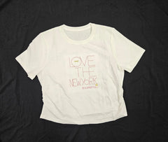 Love the New York Crop Top – Cotton Spandex Half Sleeve Tee - ASTRON