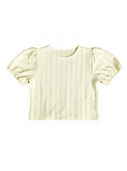 Astron Textured Crop Top with Vertical Pintuck Detailing