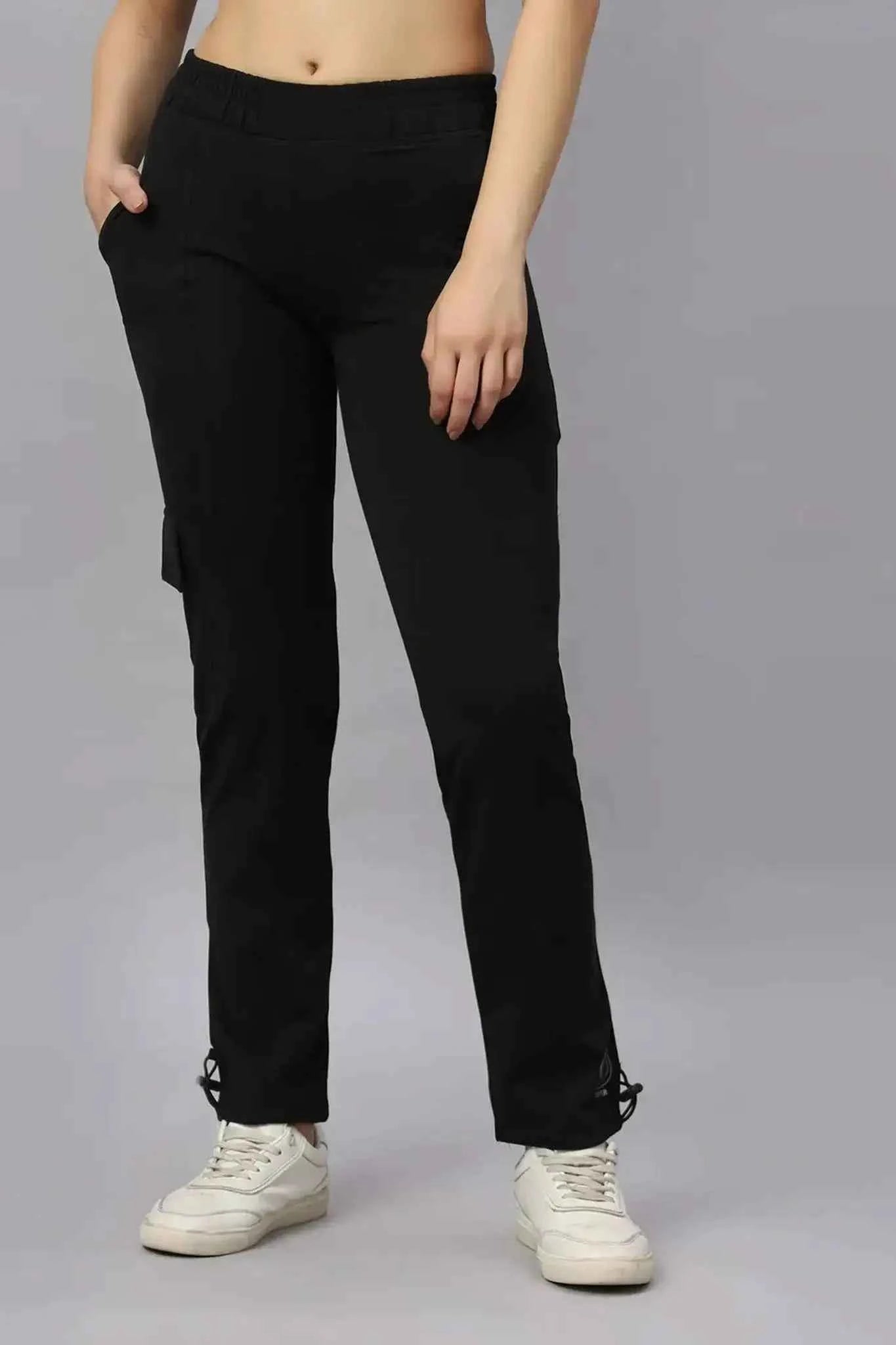Four Way Stretched Comfort Fit Women's Track Pant With 3 Pockets