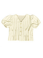 Astron Textured Crop Top with Vertical Pintuck Detailing