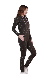 Full Sleeves Olive Color Hoodie Set for Women - Stylish Co-Ord Ensemble - ASTRON