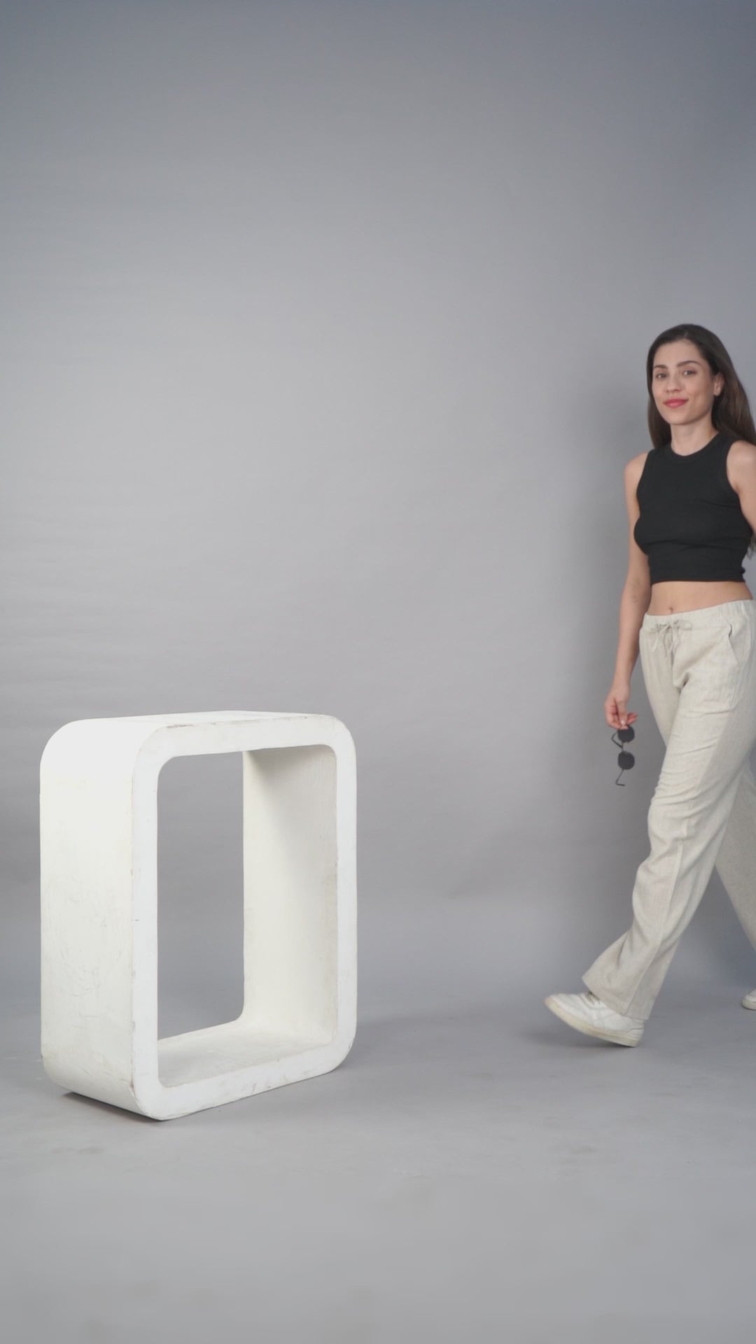 Women's Straight Fit Natural Colour Viscose Linen Pant.